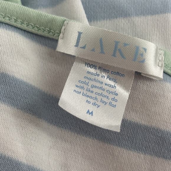 LAKE Saltwater Blue Striped Pima Cotton Pajama Tank Top - Picture 8 of 8